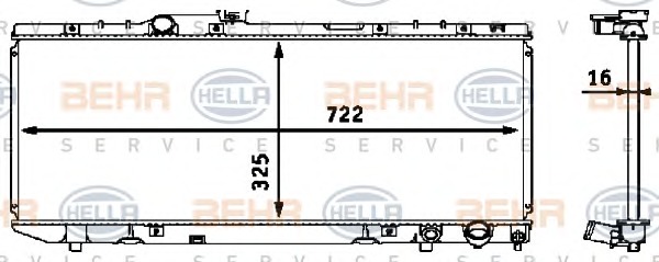 HELLA Vízhűtő 8MK376718-401