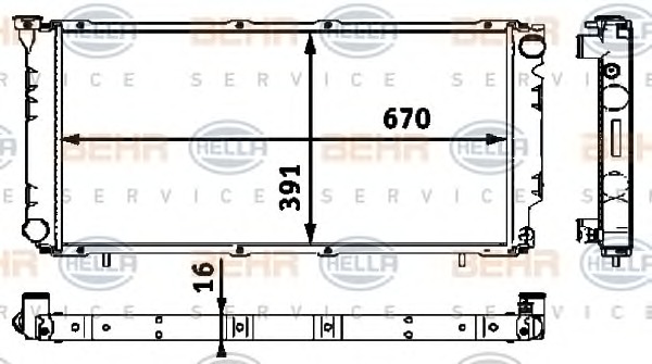 HELLA Vízhűtő 8MK376718-441