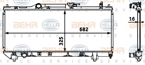 HELLA Vízhűtő 8MK376718-461