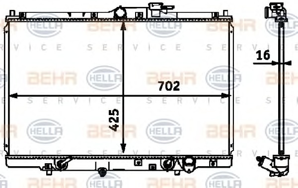 HELLA Vízhűtő 8MK376718-521