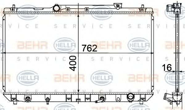 HELLA Vízhűtő 8MK376718-531