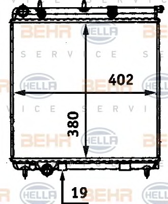 HELLA Vízhűtő 8MK376718-634