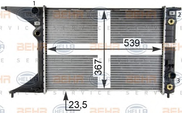 HELLA 8MK376718-651 Vízhűtő