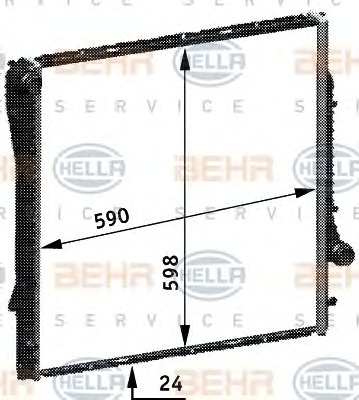 HELLA Vízhűtő 8MK376718-764