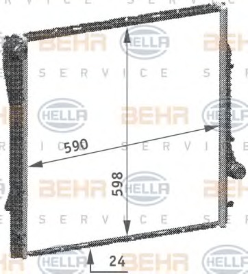 HELLA Vízhűtő 8MK376718-774