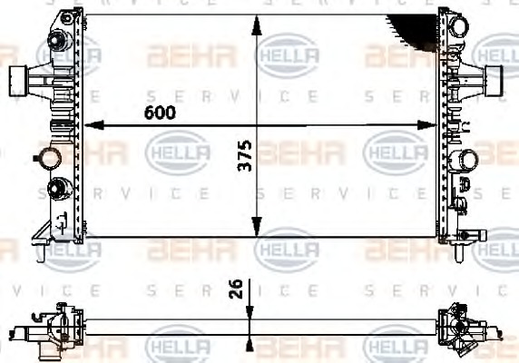 HELLA Vízhűtő 8MK376719-061