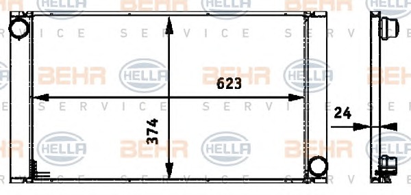 HELLA Vízhűtő 8MK376719-111