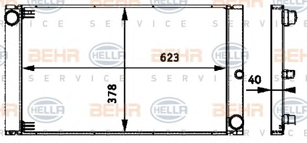 HELLA Vízhűtő 8MK376719-121