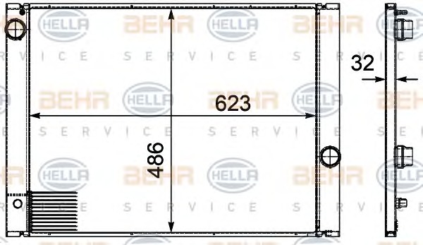 HELLA Vízhűtő 8MK376719-131