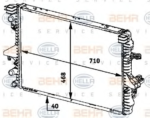 HELLA Vízhűtő 8MK376719-171