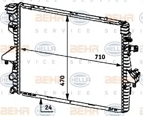 HELLA Vízhűtő 8MK376719-181