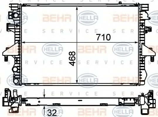 HELLA Vízhűtő 8MK376719-184