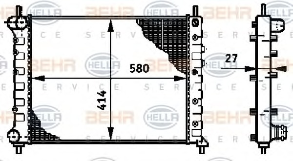 HELLA Vízhűtő 8MK376719-251