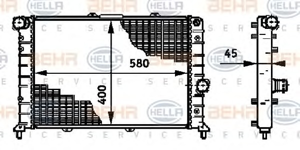 HELLA Vízhűtő 8MK376719-261