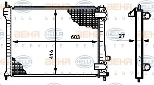 HELLA Vízhűtő 8MK376719-281