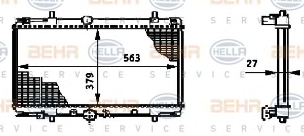 HELLA Vízhűtő 8MK376719-291