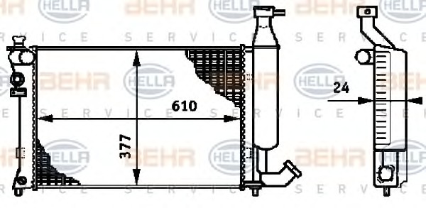 HELLA Vízhűtő 8MK376719-501