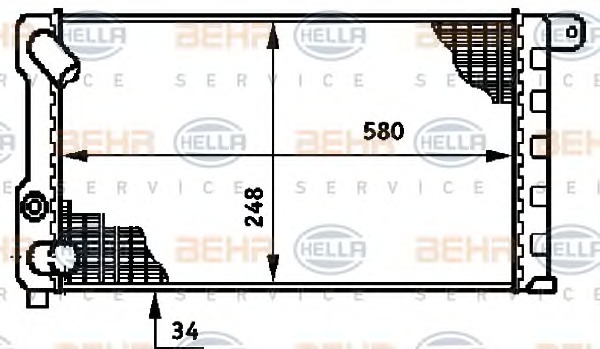 HELLA Vízhűtő 8MK376719-521