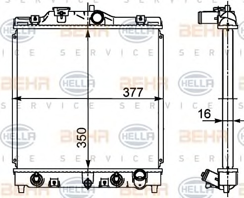 HELLA Vízhűtő 8MK376719-781