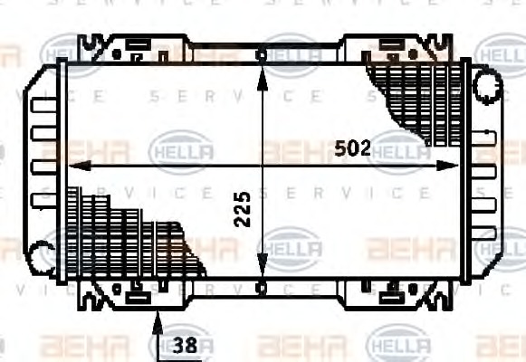 HELLA Vízhűtő 8MK376720-091