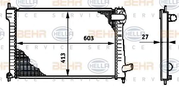 HELLA Vízhűtő 8MK376720-151