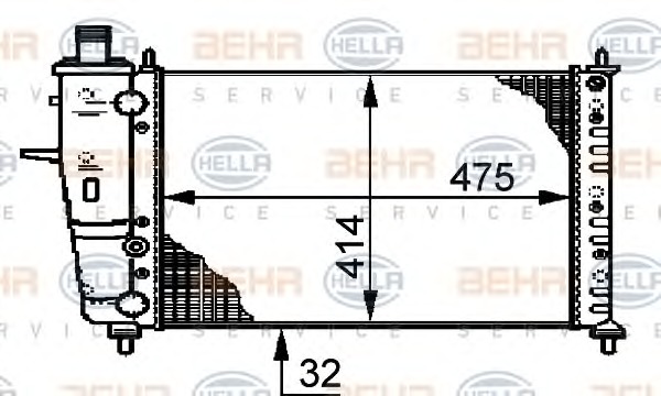 HELLA Vízhűtő 8MK376720-334