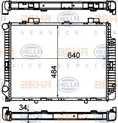 HELLA Vízhűtő 8MK376720-381