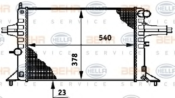 HELLA Vízhűtő 8MK376720-421