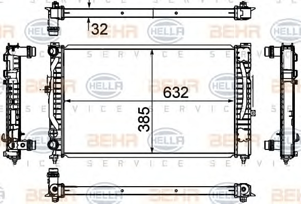 HELLA Vízhűtő 8MK376720-591