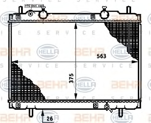 HELLA Vízhűtő 8MK376720-751