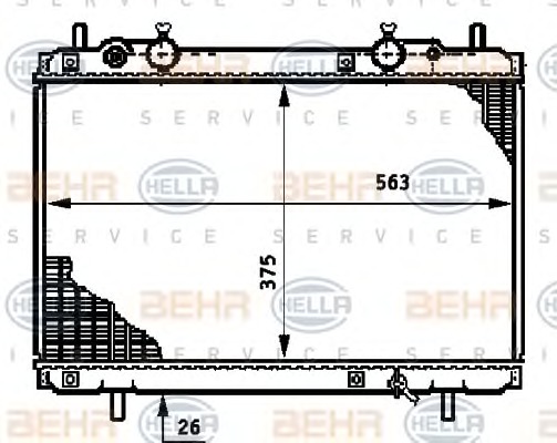 HELLA Vízhűtő 8MK376720-761