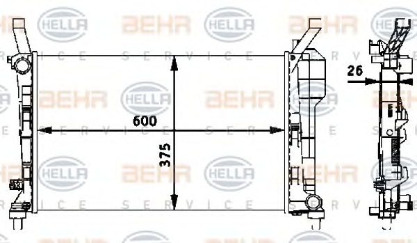 HELLA Vízhűtő 8MK376721-024