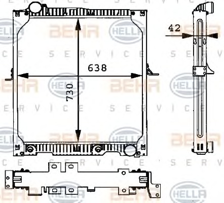 HELLA Vízhűtő 8MK376721-141