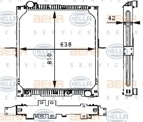 HELLA Vízhűtő 8MK376721-151