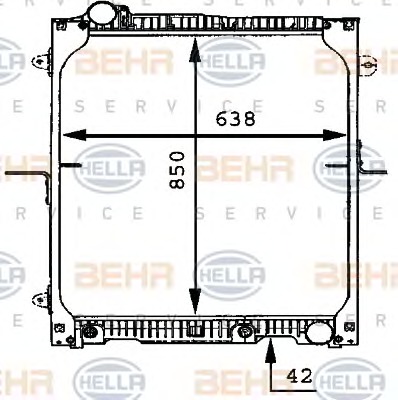 HELLA 8MK376721-181 Vízhűtő