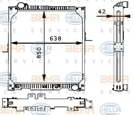 HELLA Vízhűtő 8MK376721-191