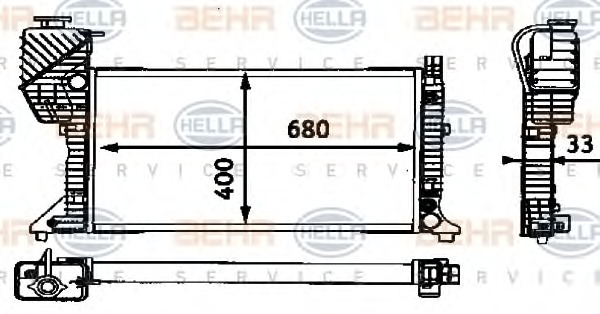 HELLA Vízhűtő 8MK376721-201