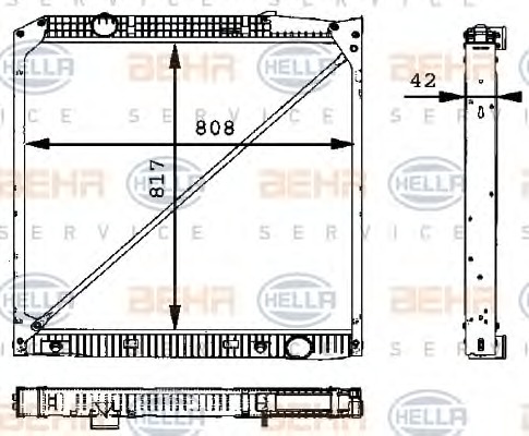 HELLA Vízhűtő 8MK376721-211