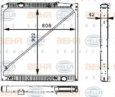 HELLA Vízhűtő 8MK376721-221