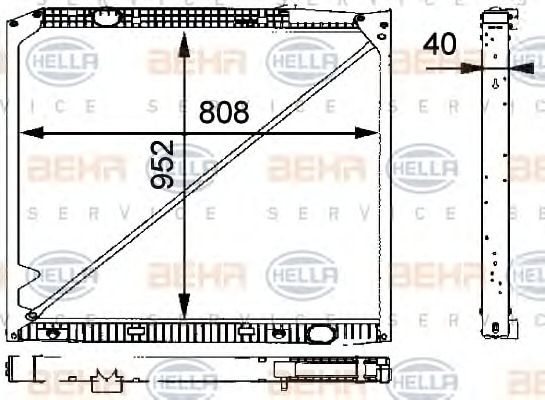 HELLA Vízhűtő 8MK376721-231