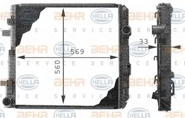 HELLA Vízhűtő 8MK376721-241