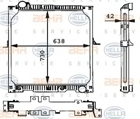 HELLA Vízhűtő 8MK376721-321