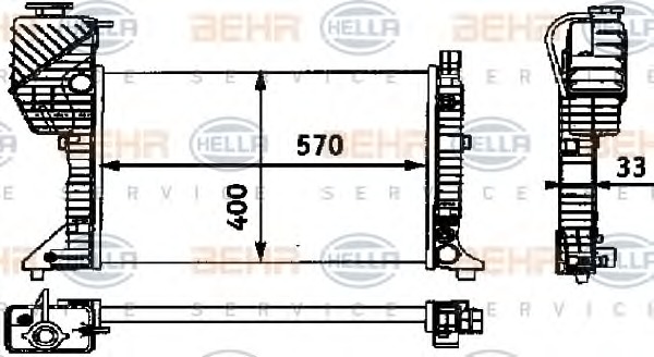 HELLA Vízhűtő 8MK376721-354