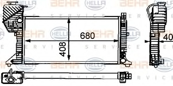 HELLA Vízhűtő 8MK376721-434