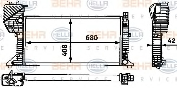 HELLA Vízhűtő 8MK376721-444