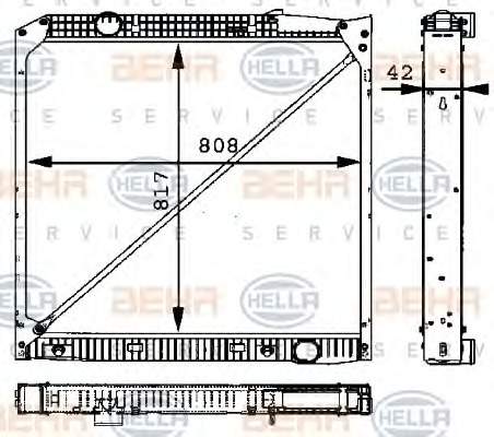 HELLA Vízhűtő 8MK376721-451