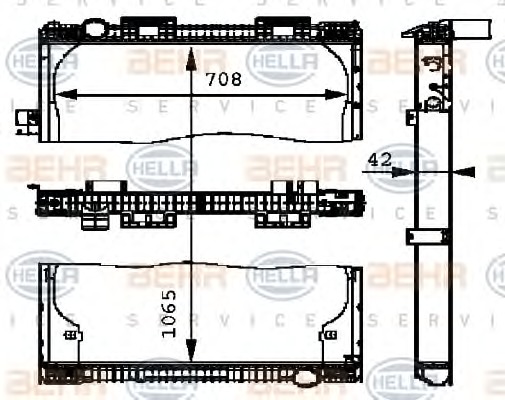 HELLA Vízhűtő 8MK376721-461