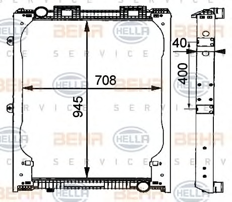 HELLA Vízhűtő 8MK376721-481