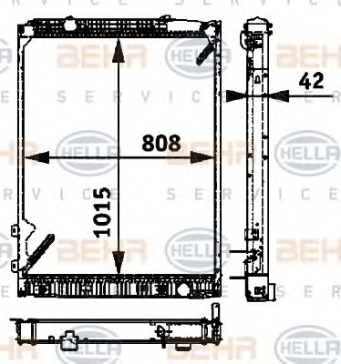 HELLA Vízhűtő 8MK376721-491