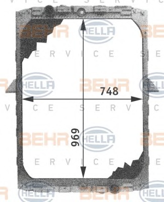 HELLA Vízhűtő 8MK376721-511